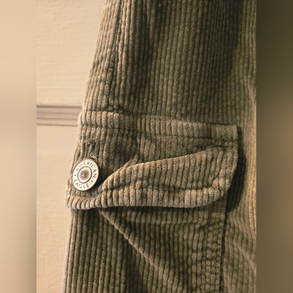 American Eagle Outfitters Corduroy Cargo Pants - Olive - Picture 3 of 6